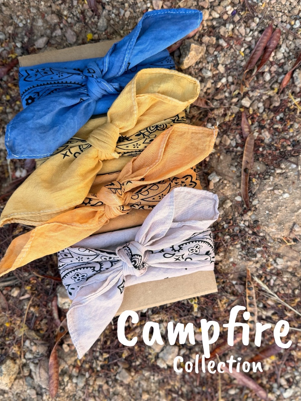 BANDANAS Bandana Set of 4 ⭐️NWT Cotton "CAMPFIRE COLLECTION" Paisley Scarf